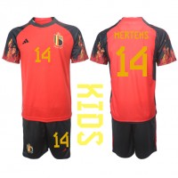 Belgien Dries Mertens #14 Fußballbekleidung Heimtrikot Kinder WM 2022 Kurzarm (+ kurze hosen)